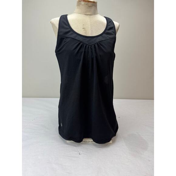 Athleta Gel Mesh Supercharged Tank Top Black Athletic Build-In Bra Medium - Picture 2 of 13